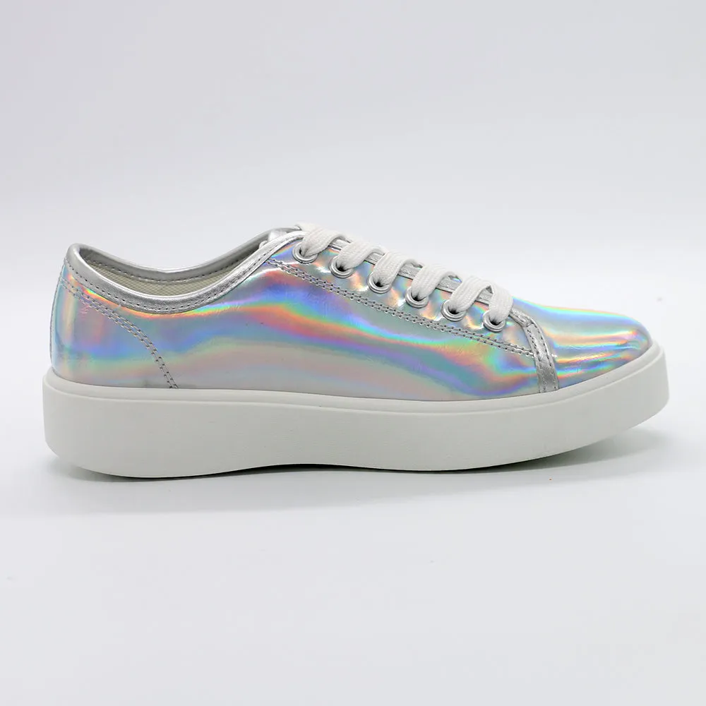 Sleek Outline Outdoor Stroll Tomy Flick Lace Up Sneaker - Silver