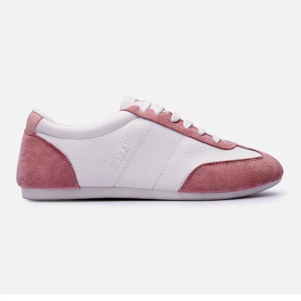 Arch   Support Soviet Ladies Bron S Lace Up Sneaker - White/Pink