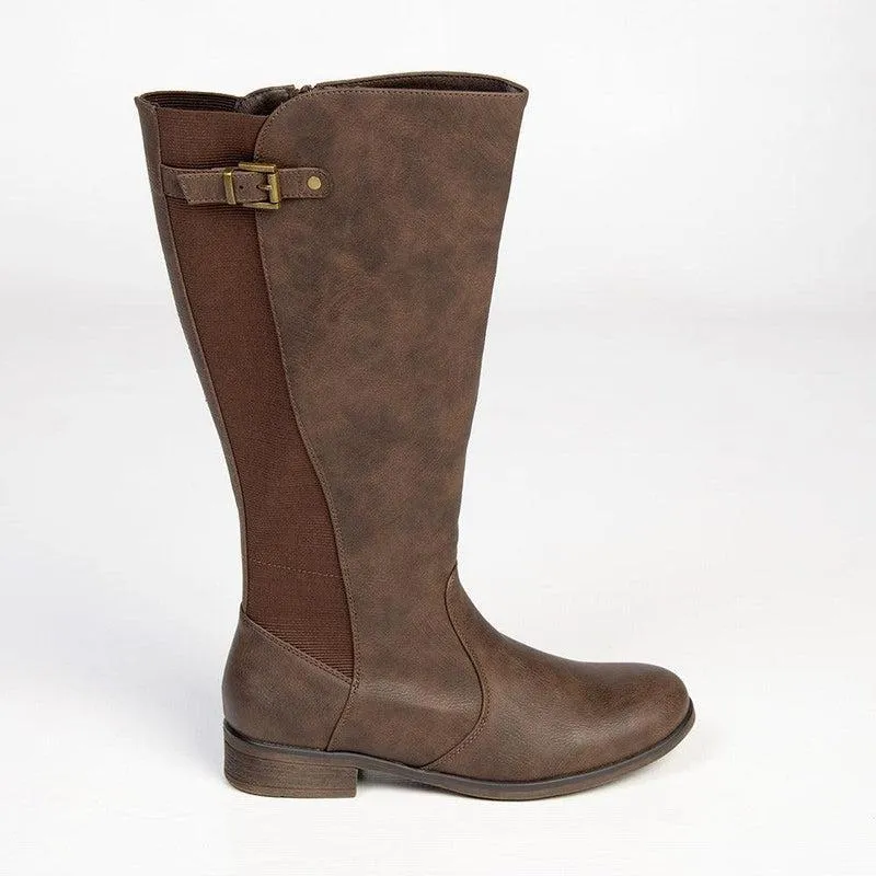 Neutral Build Soft Style by Hush Puppies Yaema Rider Boot - Chocolate