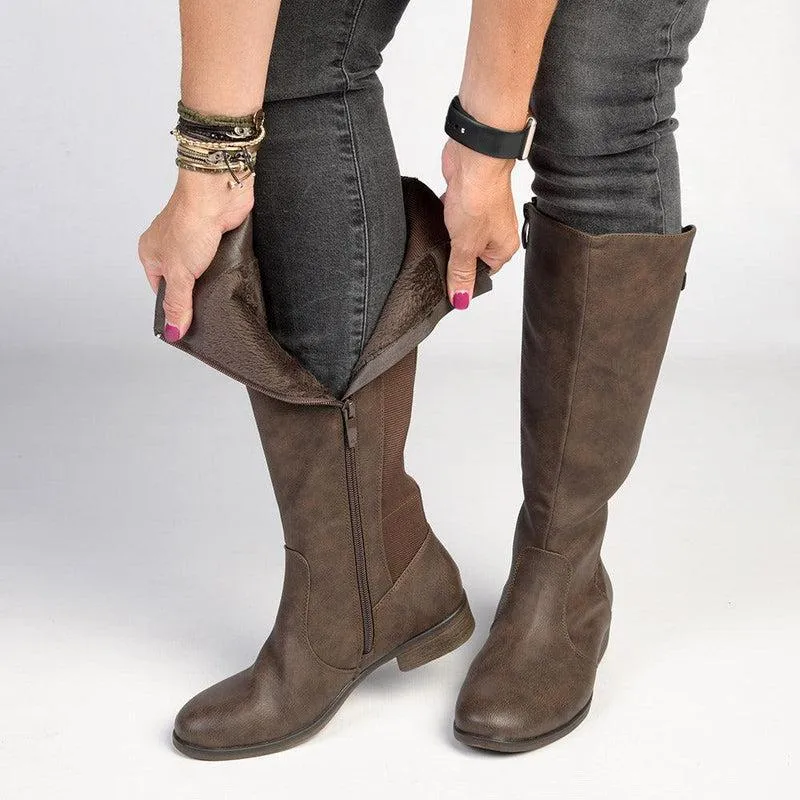 Soft Style by Hush Puppies Yaema Rider Boot - Chocolate Composite Toe Guard Terrain Tested