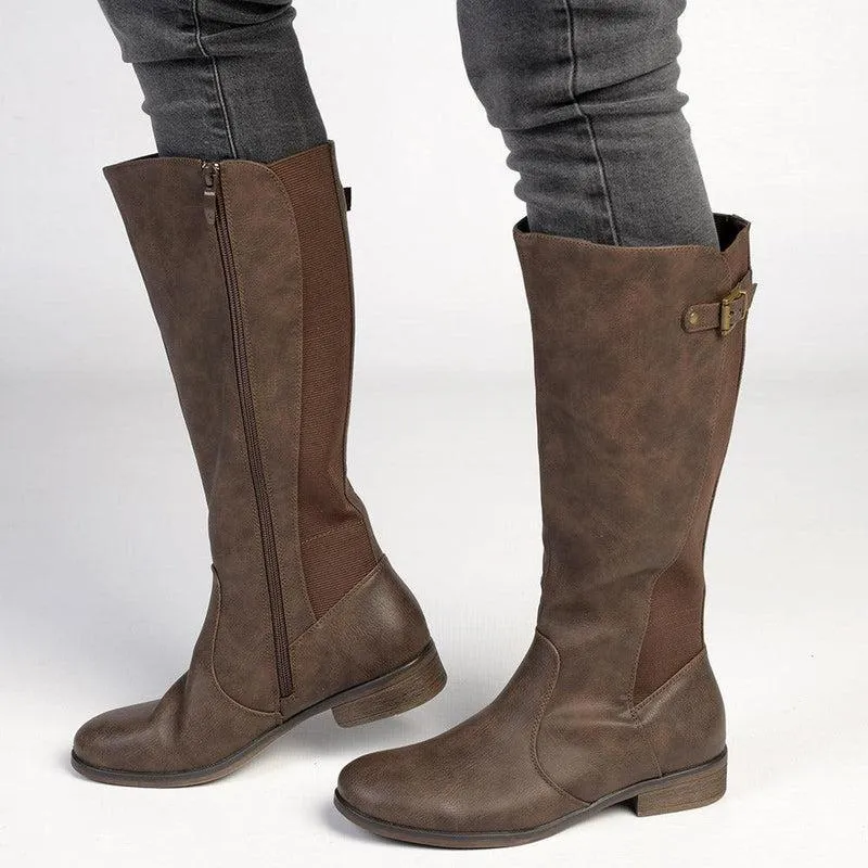 Seamless Style Premium Craft Soft Style by Hush Puppies Yaema Rider Boot - Chocolate