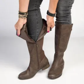 Soft Style by Hush Puppies Yaema Rider Boot - Chocolate Composite Toe Guard Terrain Tested