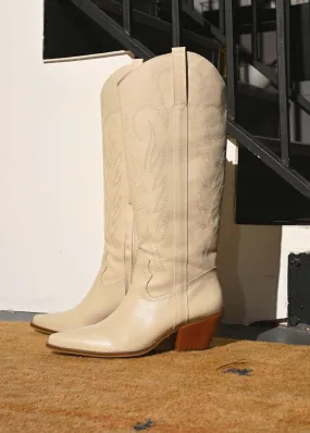 Agency Cowboy Boots - Ivory most cushioned