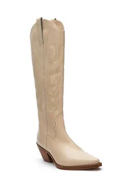 Agency Cowboy Boots - Ivory Classy Fit