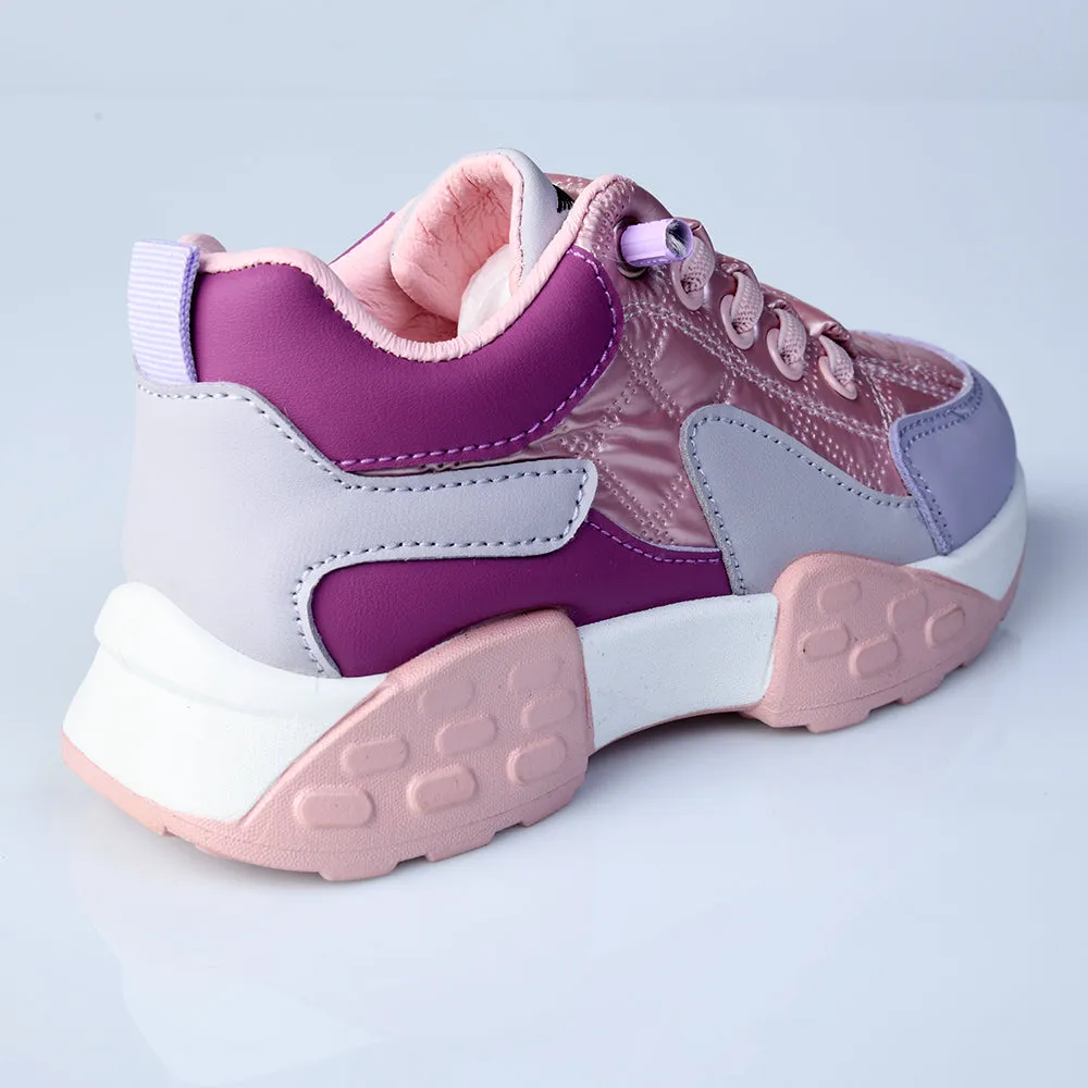 Smooth Use Madison Girls Nylon Multi Sneaker - Purple Multi