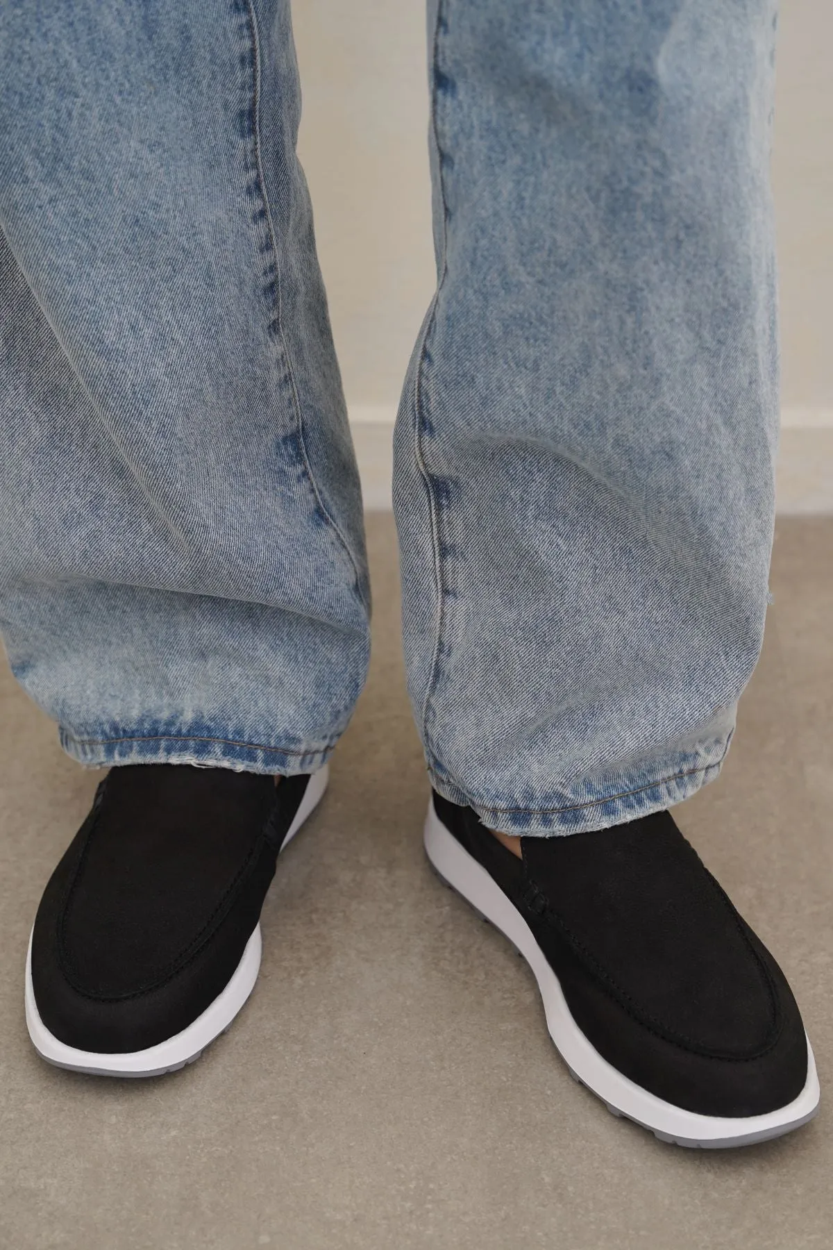 Wide toe box Signature grip AIR LEATHER LOAFERS