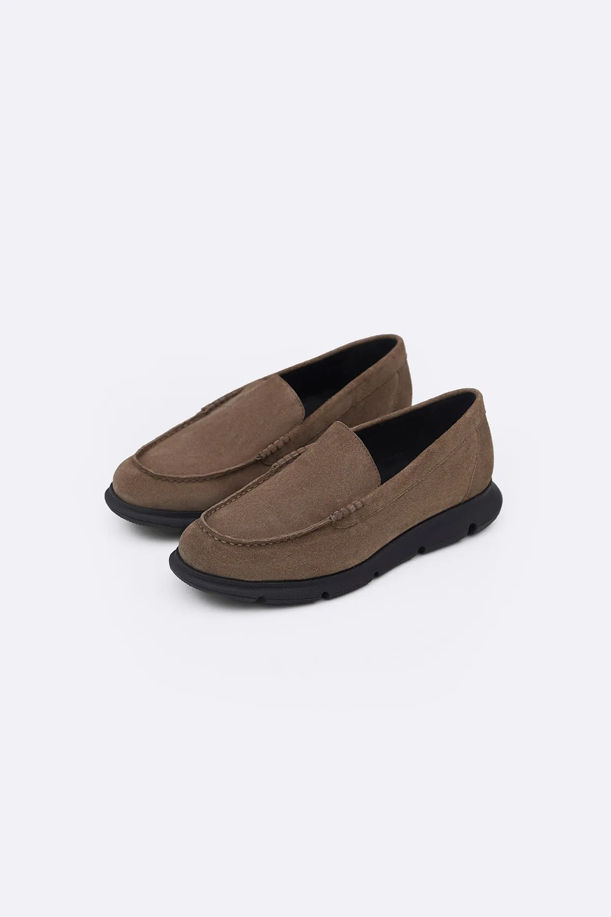metal Ergonomic Fit AIR-SOLE SUEDE LOAFERS
