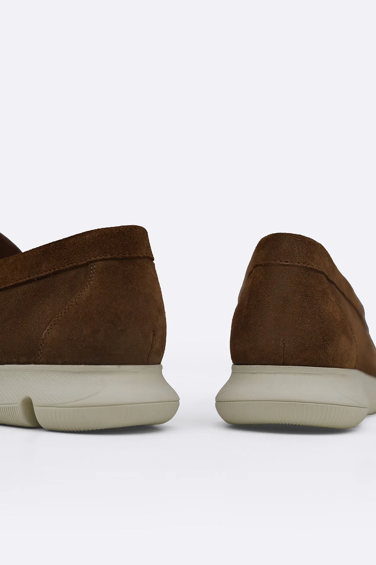 Bold piece AIR-SOLE SUEDE LOAFERS