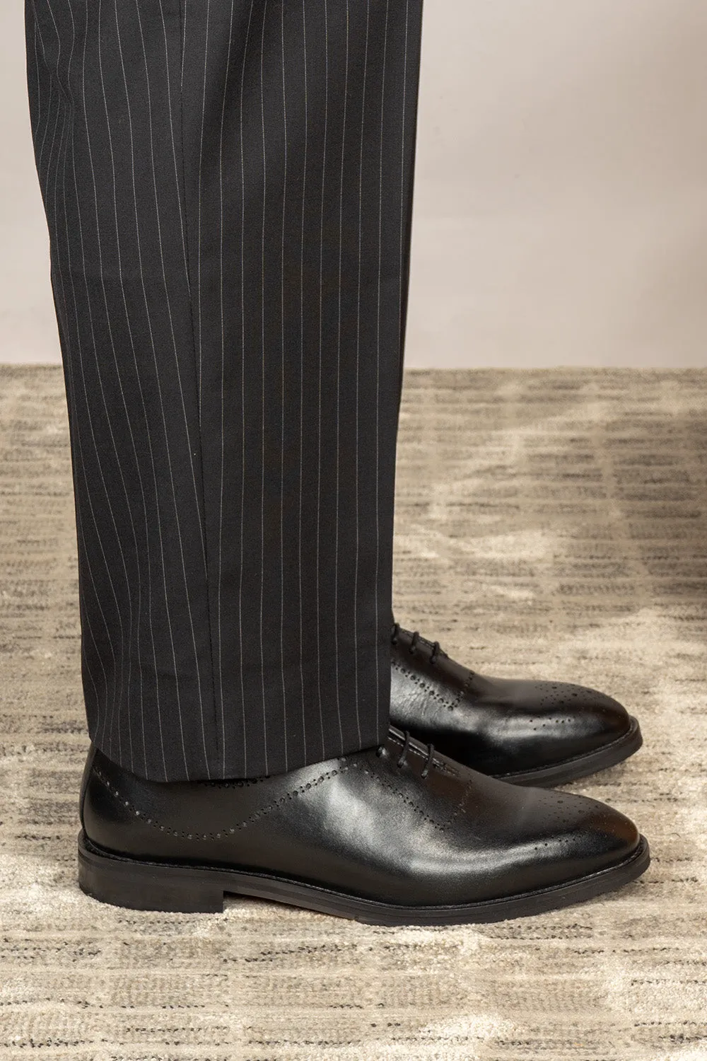 Casual Style Meeting Mode Melton Black