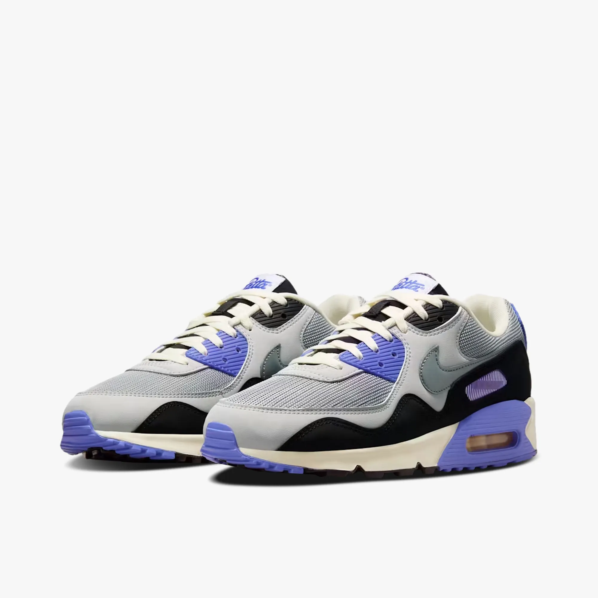 Nike x Patta Air Max 90 SP Particle Grey / Neutral Grey - Sapphire Lateral Stabilizer