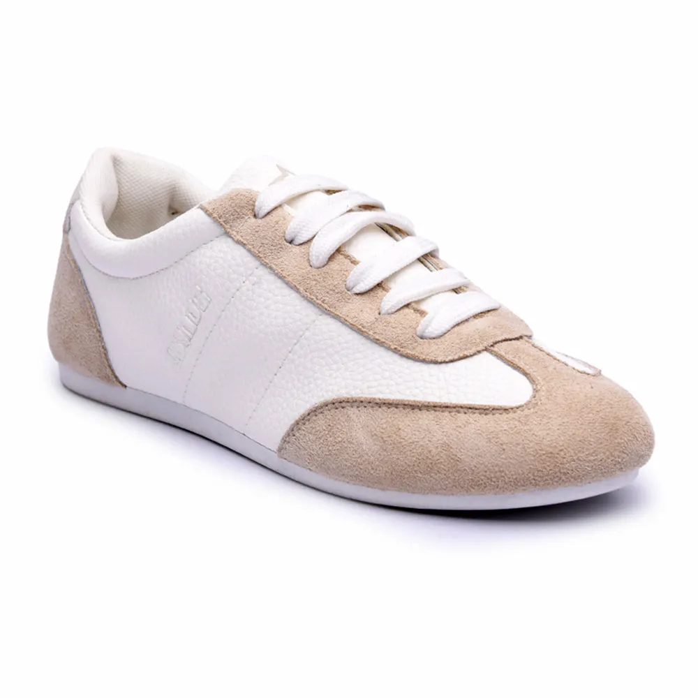 Soviet Ladies Bron S Lace Up Sneaker - White/Beige Pace Booster Casual Appeal