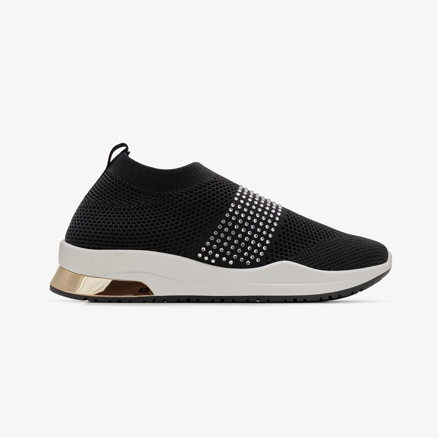 Perforated Tongue Design Women's Slip-On Sneakers