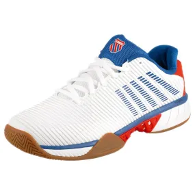 Soft Grip Perforated Tongue K-Swiss Men's Hypercourt Express 2 - Indoor - White/Red