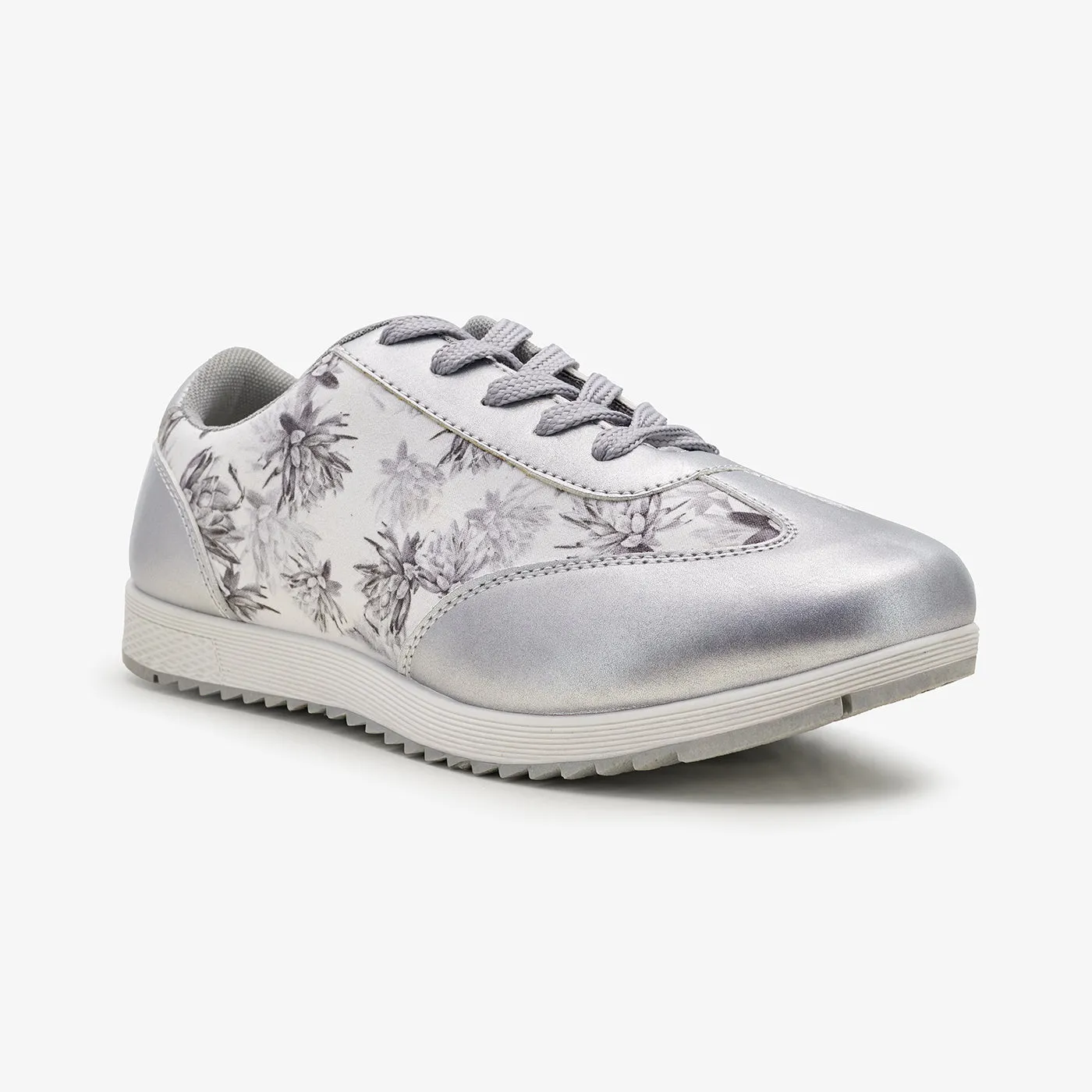 Impact Resistant Unique Style Women??s Metallic Effect Sneakers