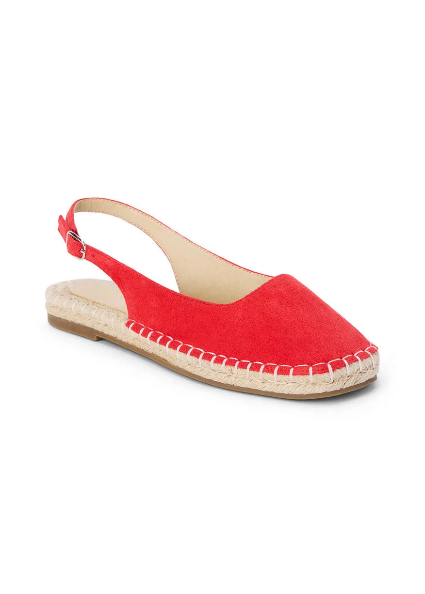 Slip-resistant look Sophisticated traction Juliette Espadrilles - Red