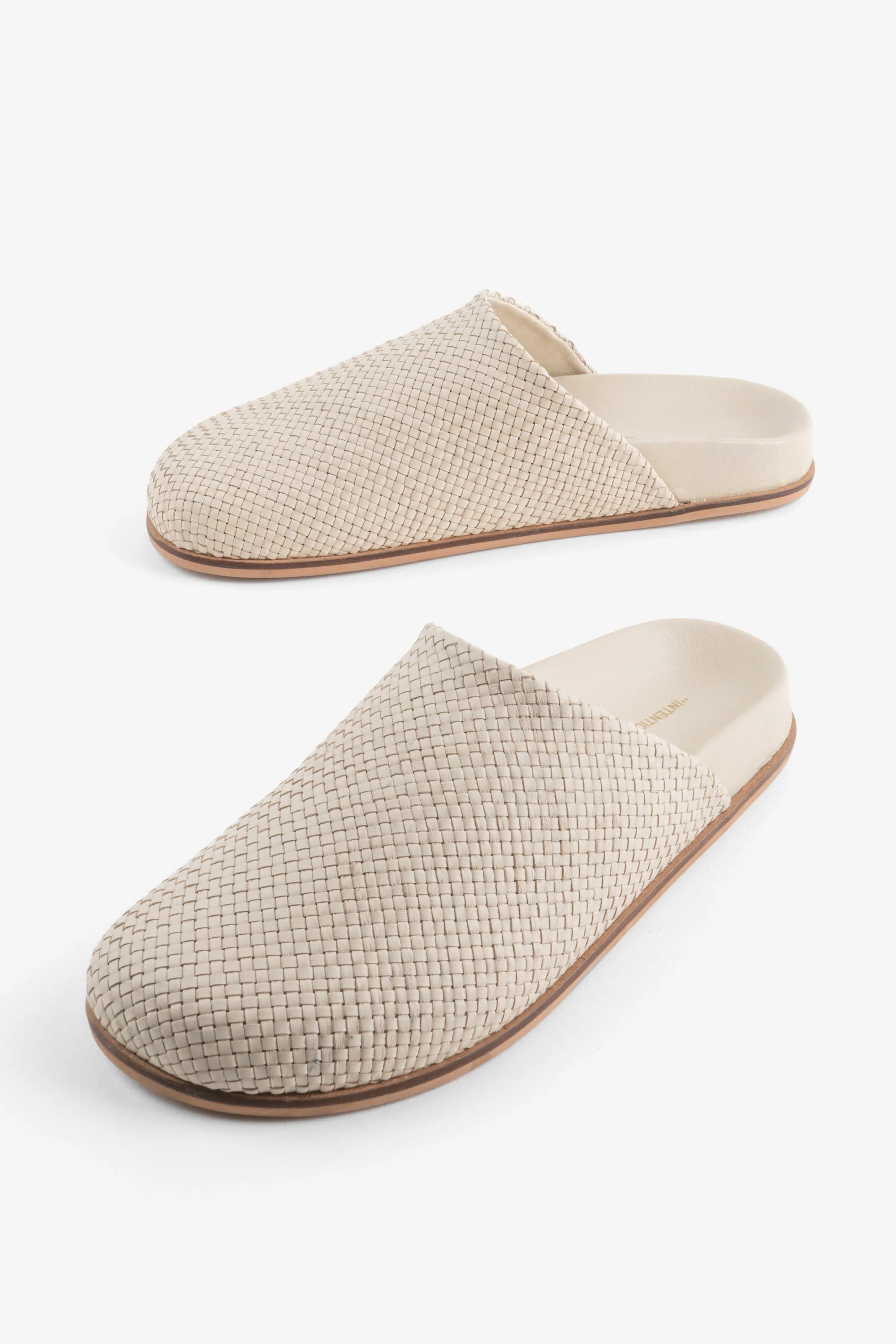 Agatha Woven Slip On Mule - Cream Multipurpose