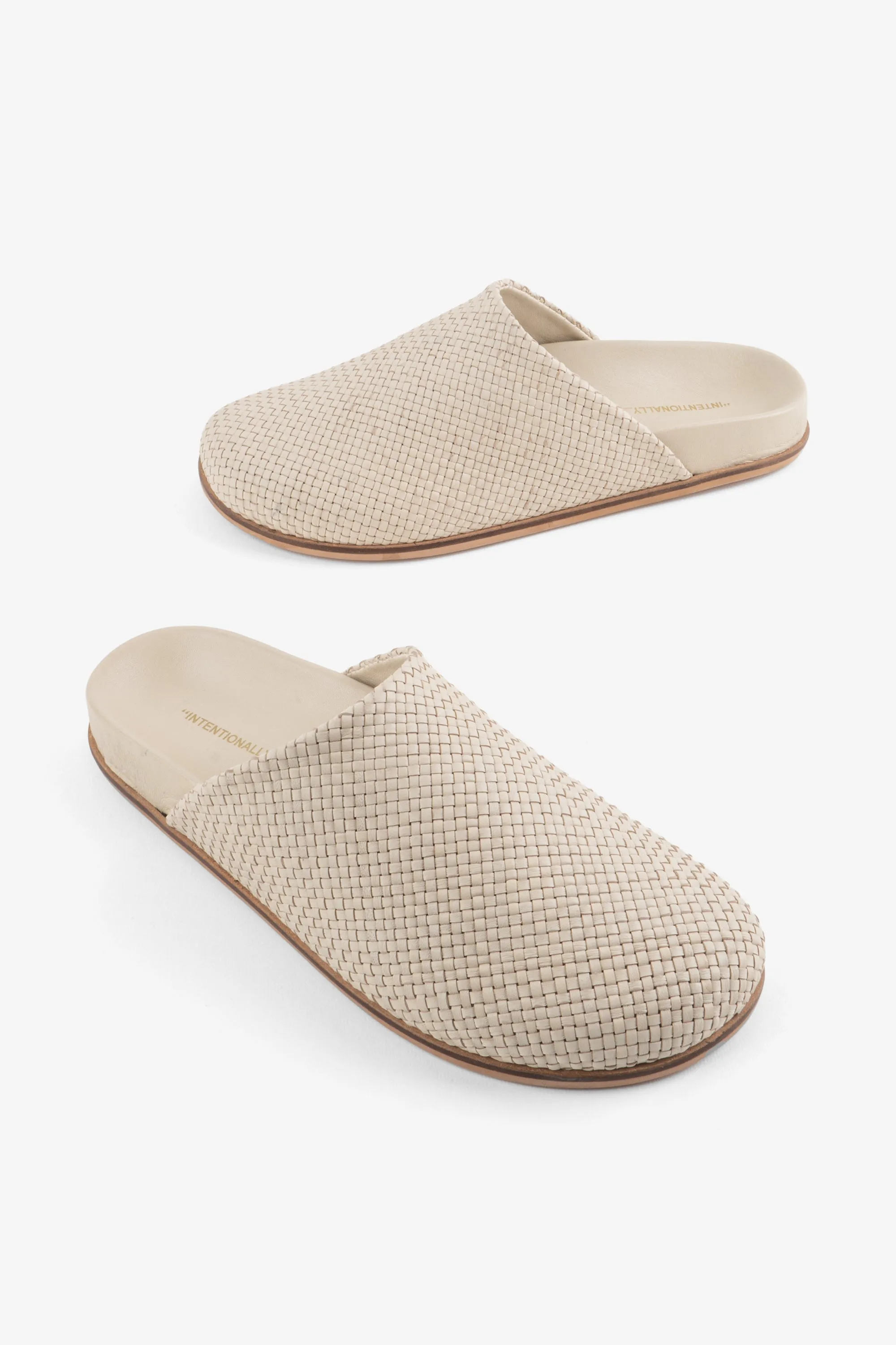 golfers Agatha Woven Slip On Mule - Cream