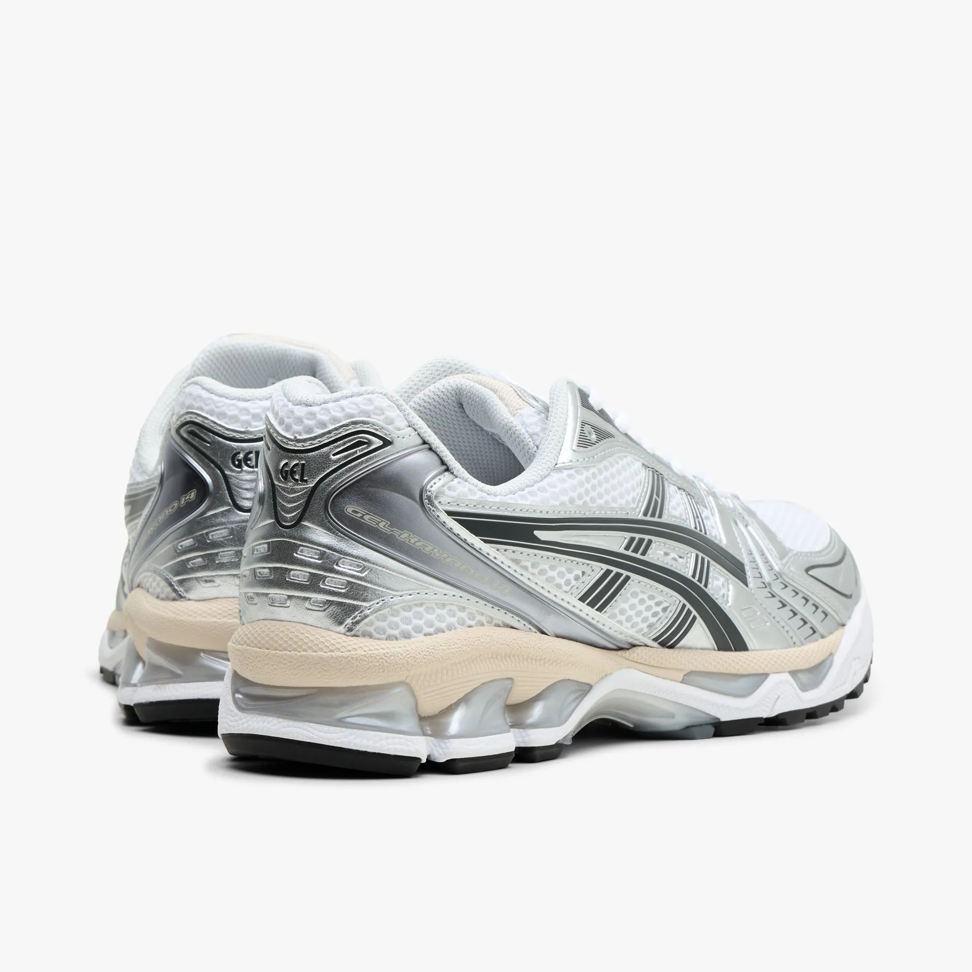 Microperforated Vamp ASICS Gel-Kayano 14 White / Graphite Grey