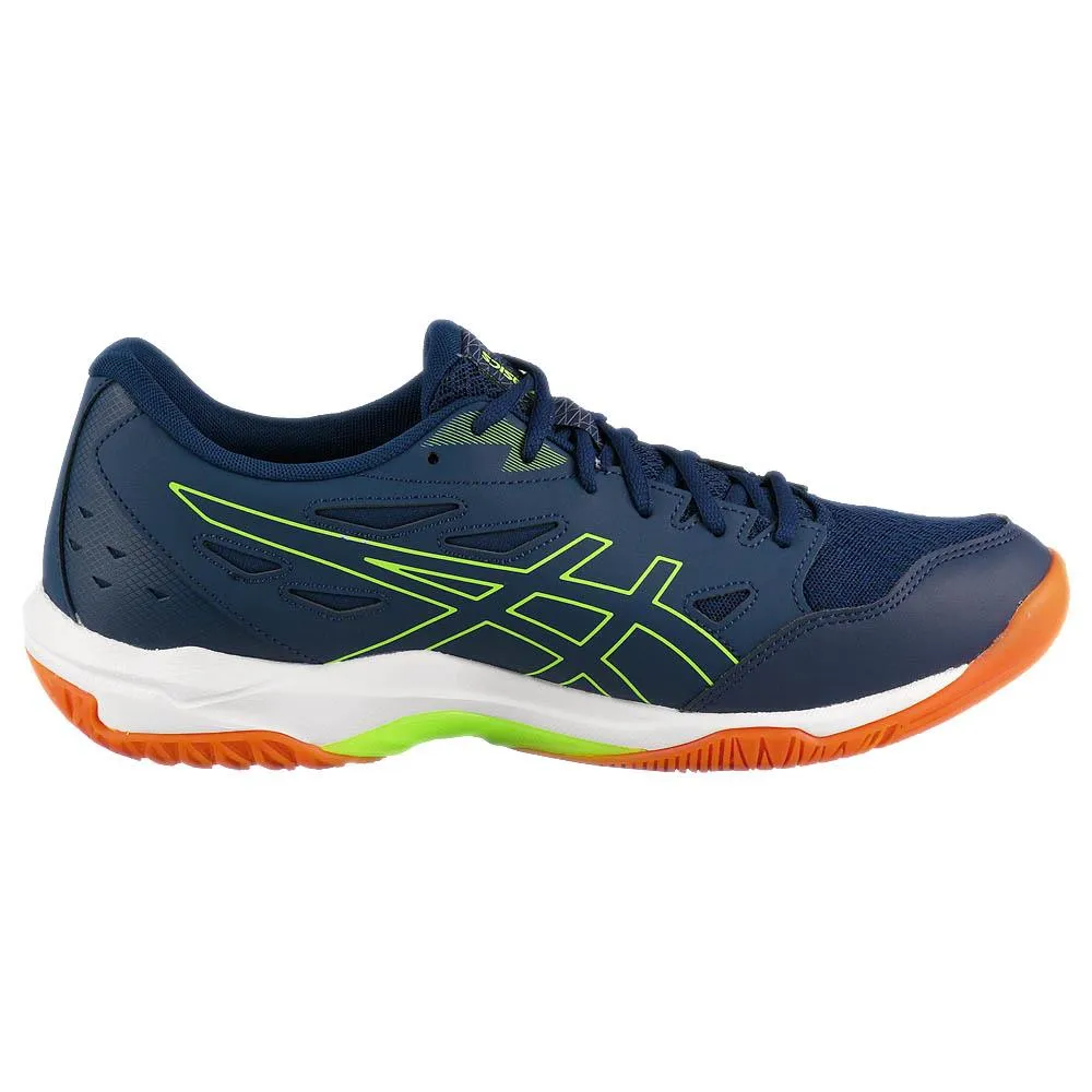 Comfortable Exercise adjustable lacing system Asics Men's Gel-Rocket 11 - Blue Expanse/Safety Yellow