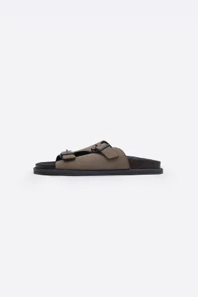 VANTA LEATHER SLIDES Cushioned durability
