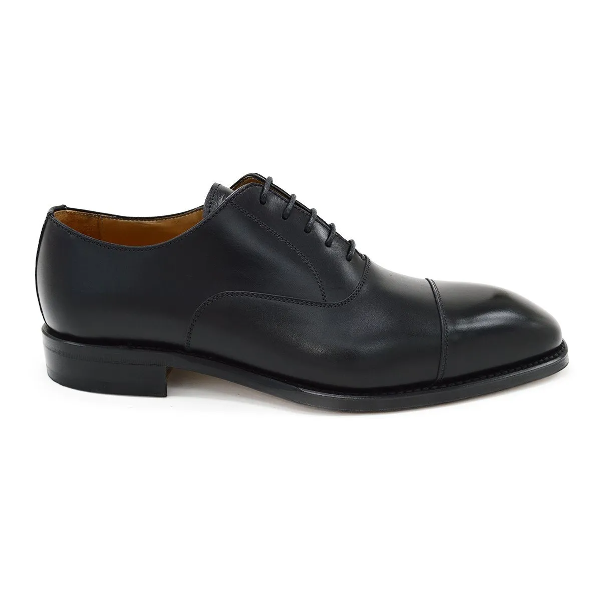 Leather Comfort Berwick 1707 Straight Cap Oxford (5217) - Black Boxcalf (Dainite)