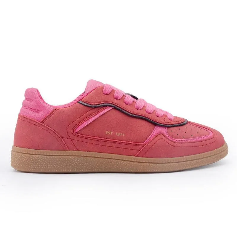 FILA Valentia Sneaker - Red / Pink / Gum Hypergrip Technology Abrasion Resistant Construction