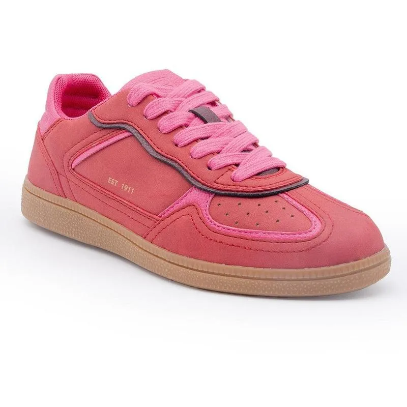FILA Valentia Sneaker - Red / Pink / Gum Impact Resistant Heel