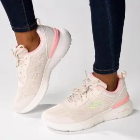 Skechers Skech-Air Dynamight 2.0 Lace Up Sneaker - Natural Pink Subtle design Treadmill Optimized