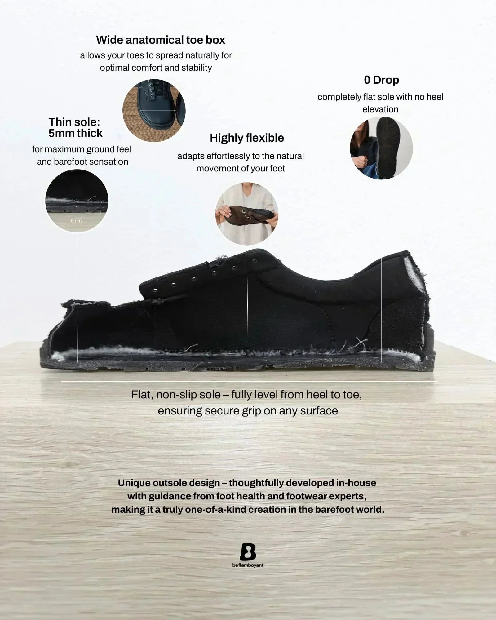 Pure White Brown Chelsea Barefoot Boots - Senses