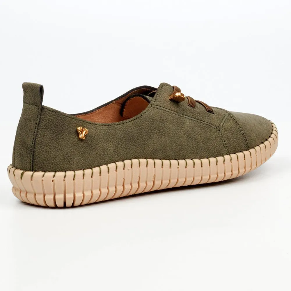 Modern Utility Butterfly Feet Dayna 1 Flat Sneaker - Oive