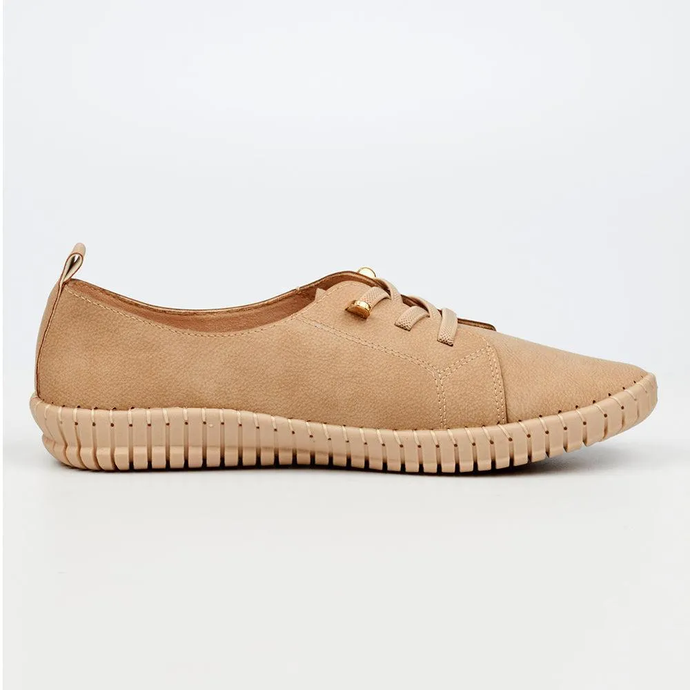 Butterfly Feet Dayna 1 Flat Sneaker - Taupe Neutral Style