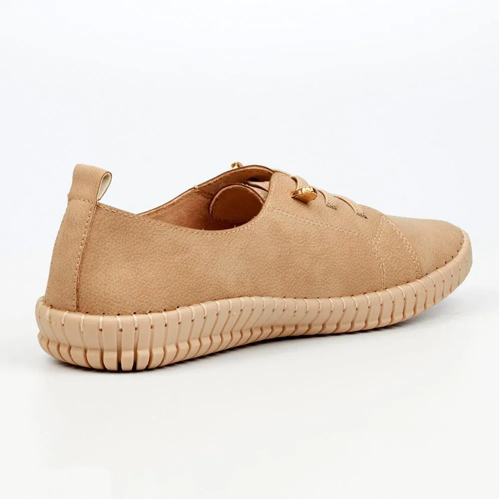 Move Light Upgraded flexibility Butterfly Feet Dayna 1 Flat Sneaker - Taupe