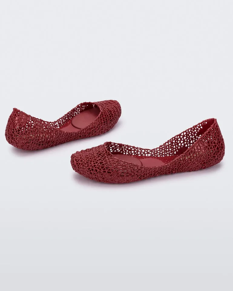 Durable Outsole Impact Diffusion Tech Campana Flats - Metal Red