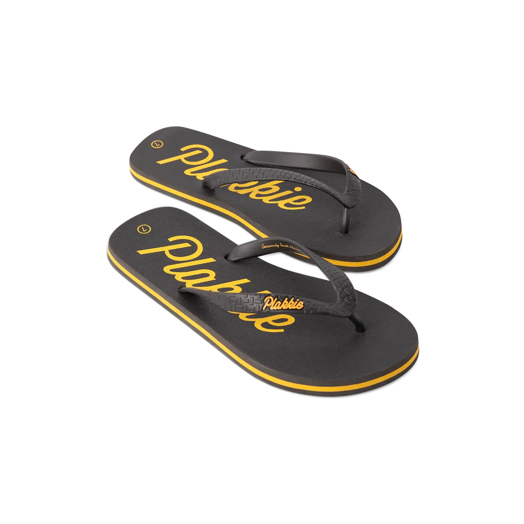 Plakkie Ushaka (Charcoal and Yellow) Textile