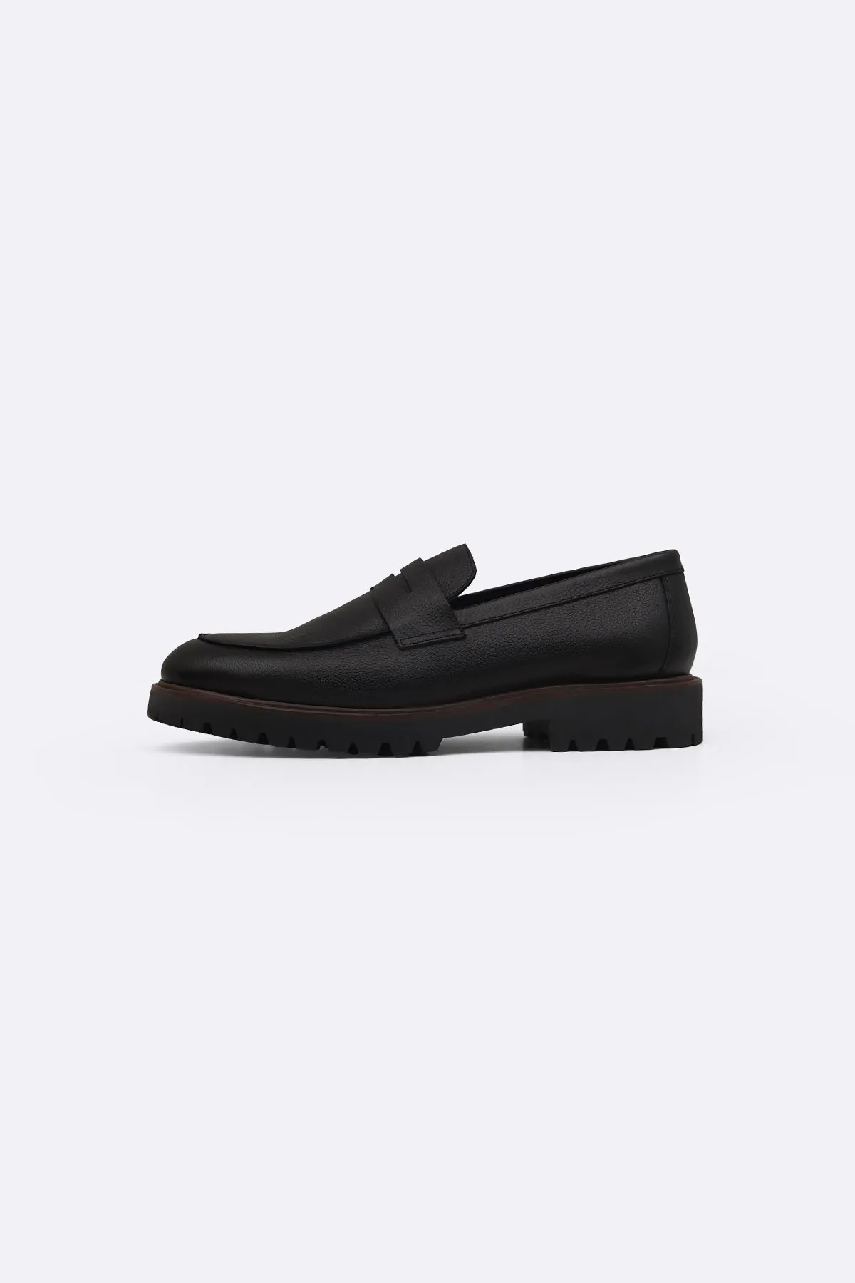 Temperature Control Lining Anti Slip Outsole CHUNKY LEATHER LOAFERS