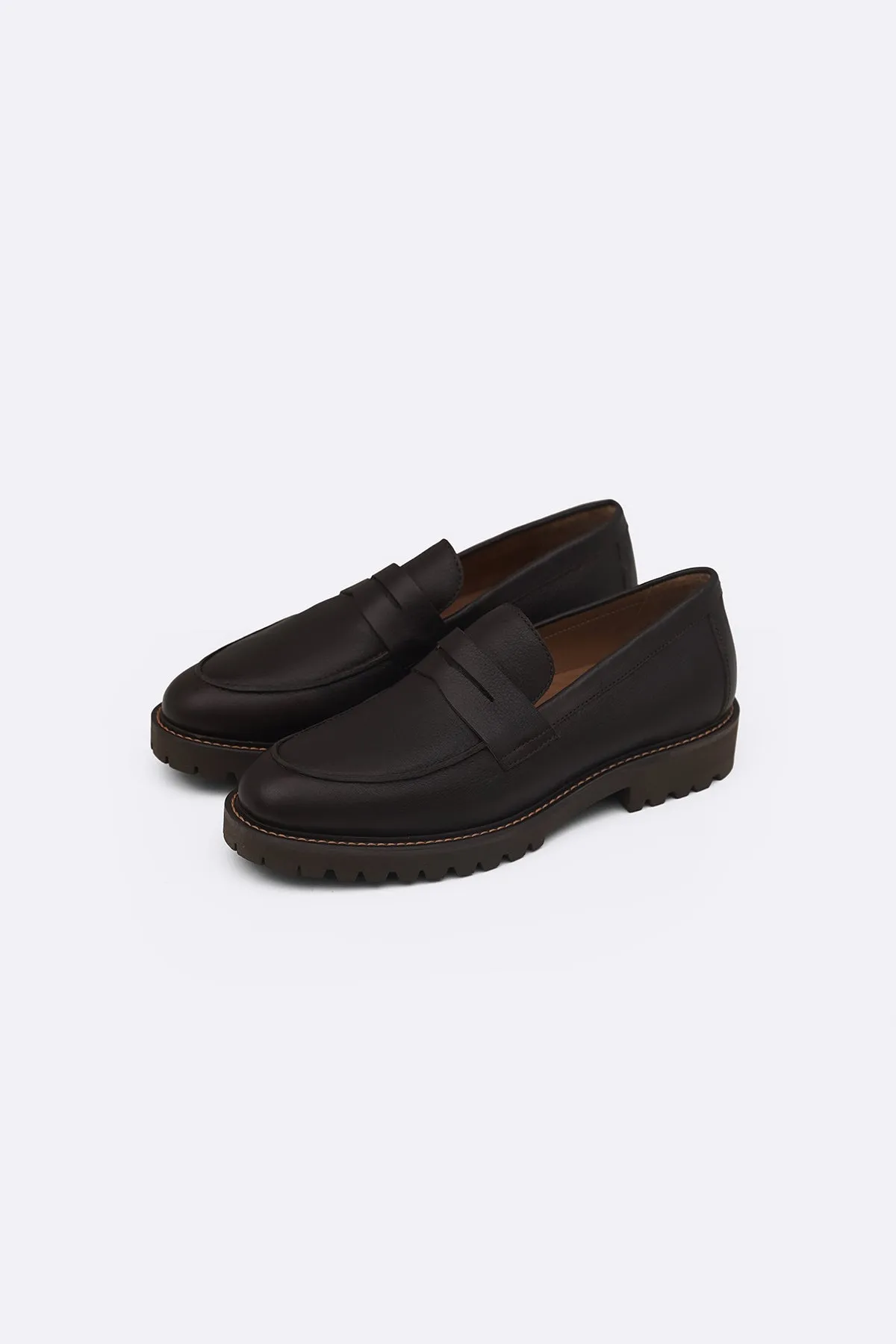 sincere CHUNKY LEATHER LOAFERS