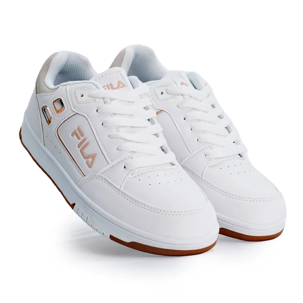 Low Cut Prostration Rolling Gait Design FILA Parker 2.0 Kids Sneaker - White/Gold