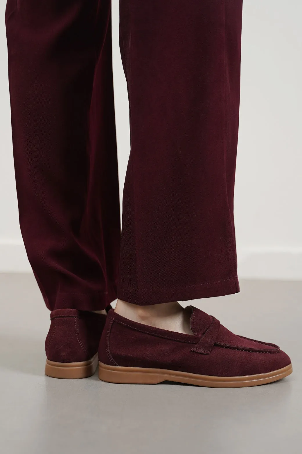 CLASSIC LEATHER LOAFERS Purple Edgy