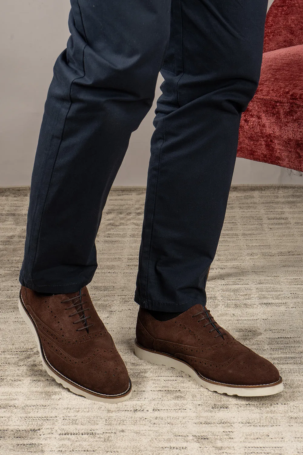 Chic Leather Fit Business Ready Tyler Brown Suede