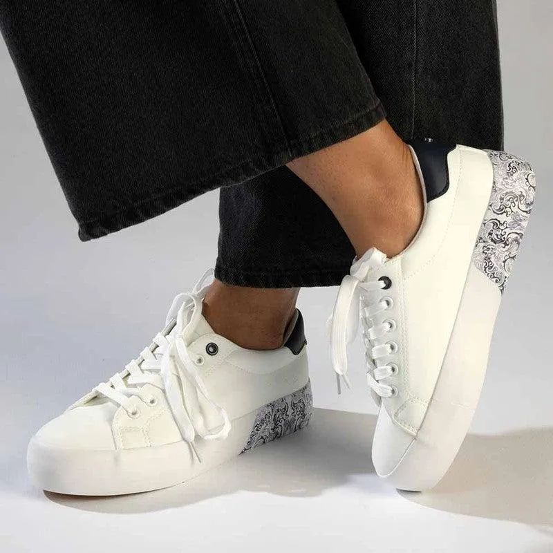 Ground Feel Pierre Cardin Paisley 2 Sneaker - White/Navy