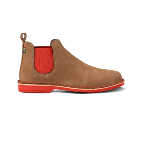 Lightweight Material Chelsea Boot Pinotage (Red Sole)