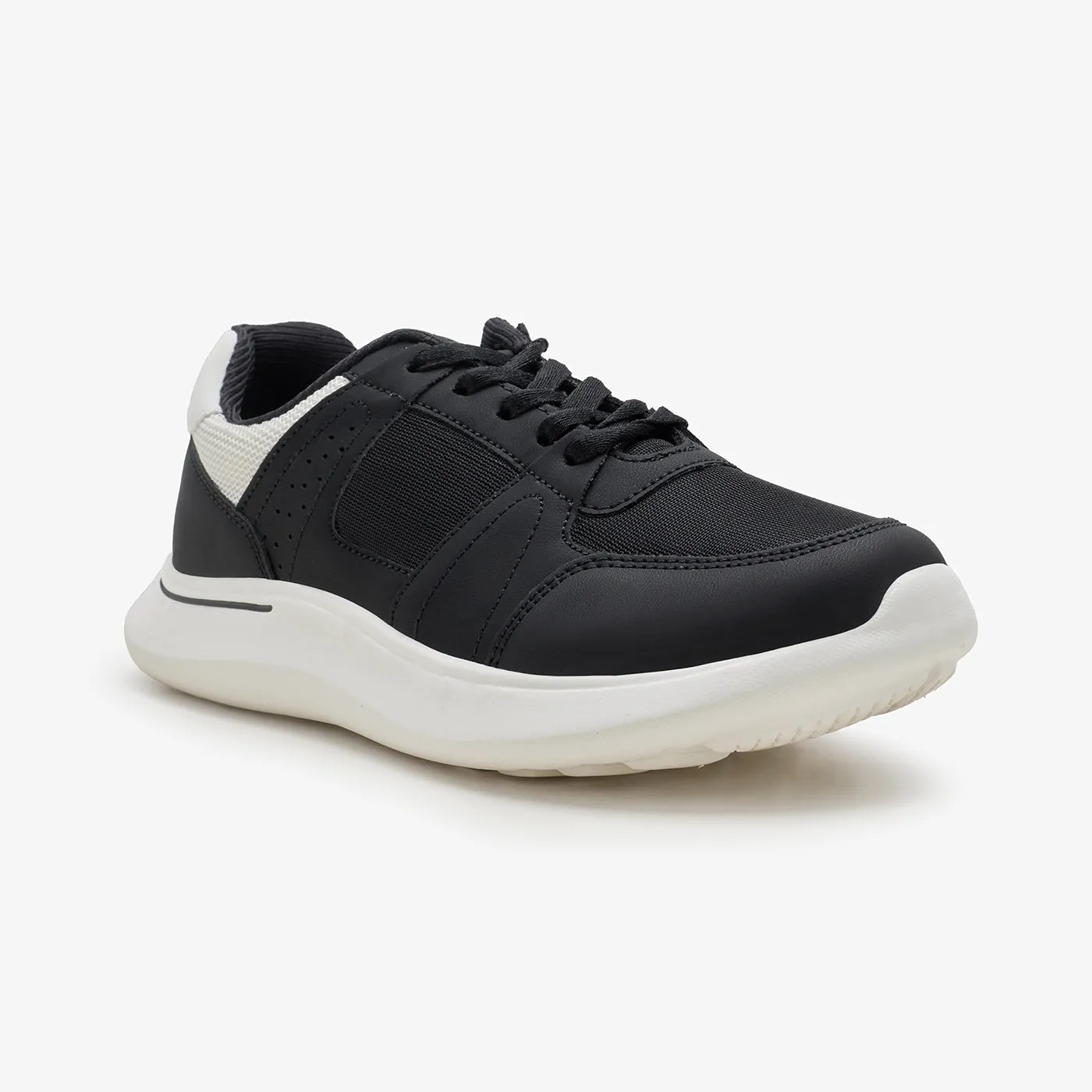 Women??s Contrast Sole Sneakers Soft Layers