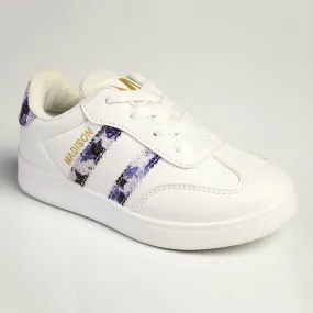 Madison Sissy Girls Sneakers - White/Pink All-Day Ease Foam Injection Molding