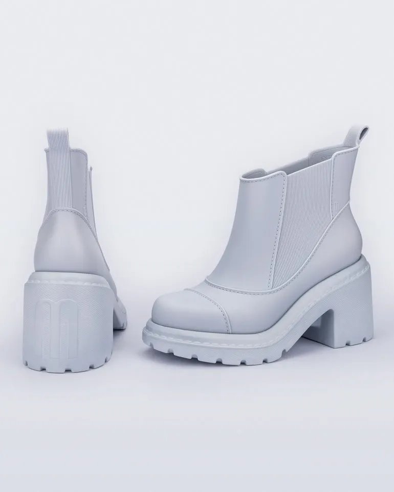 Courtney Boot - Blue Block Heel zip - closure