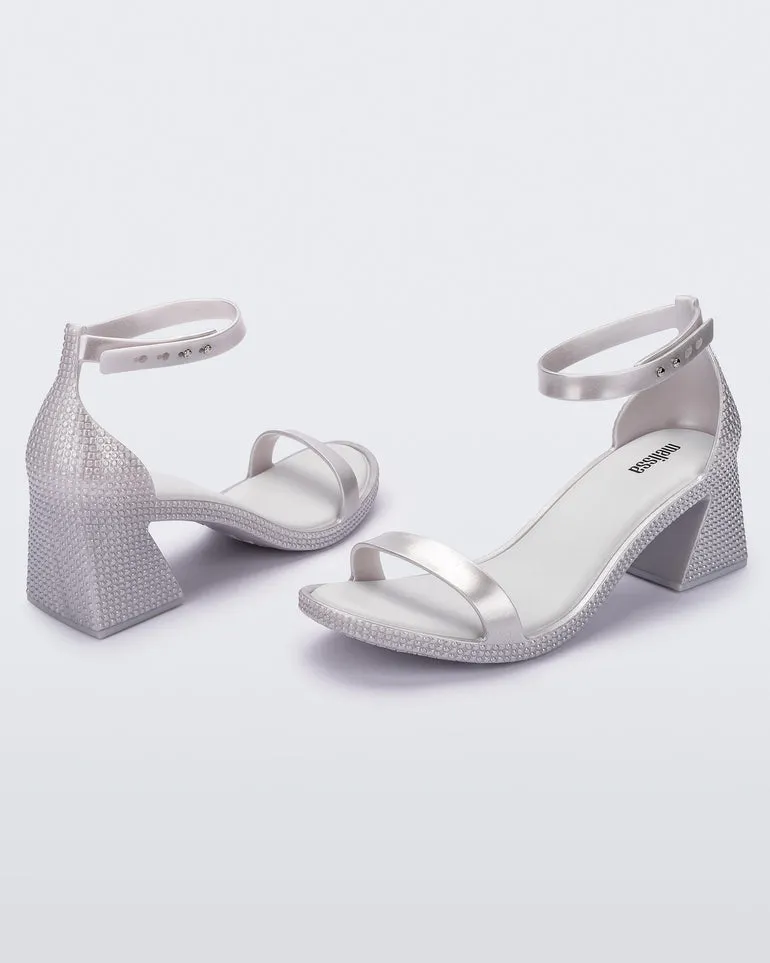 Lux Heel - Metallic Silver/White Low Profile Heel All-Purpose Wear