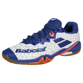 Motion Ready Stitch Free Construction Babolat Men's Shadow 4 - White/Blue Navy