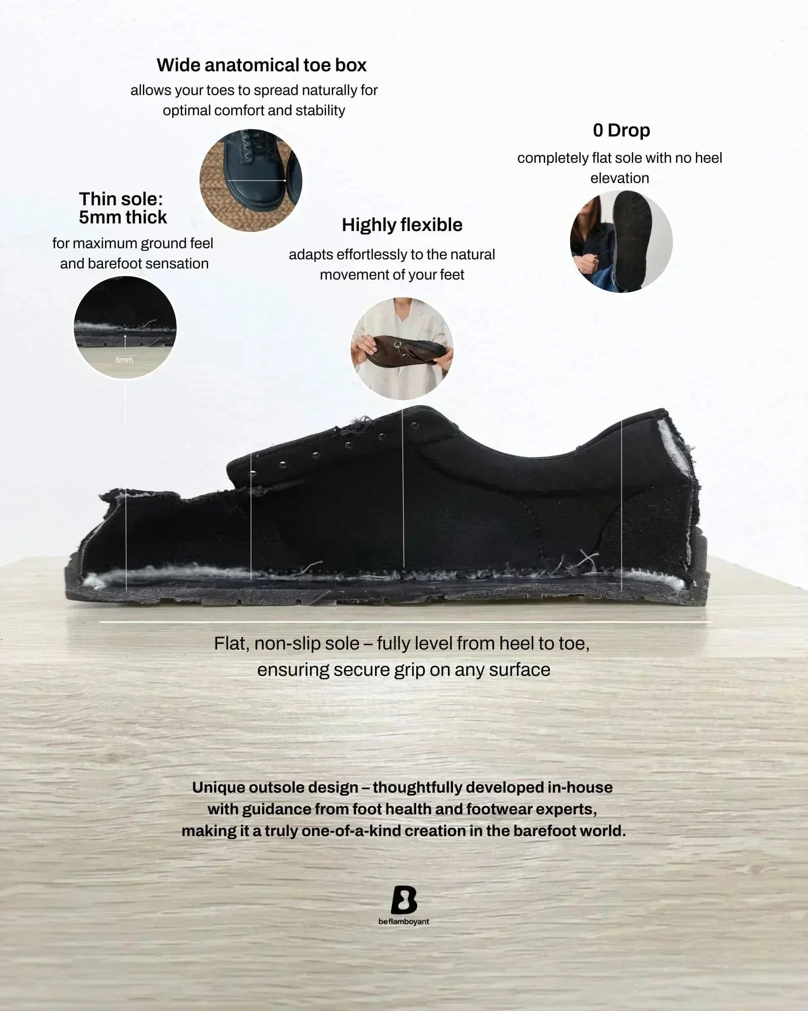 Oak Chelsea Barefoot Boots - Senses Subtle Finish