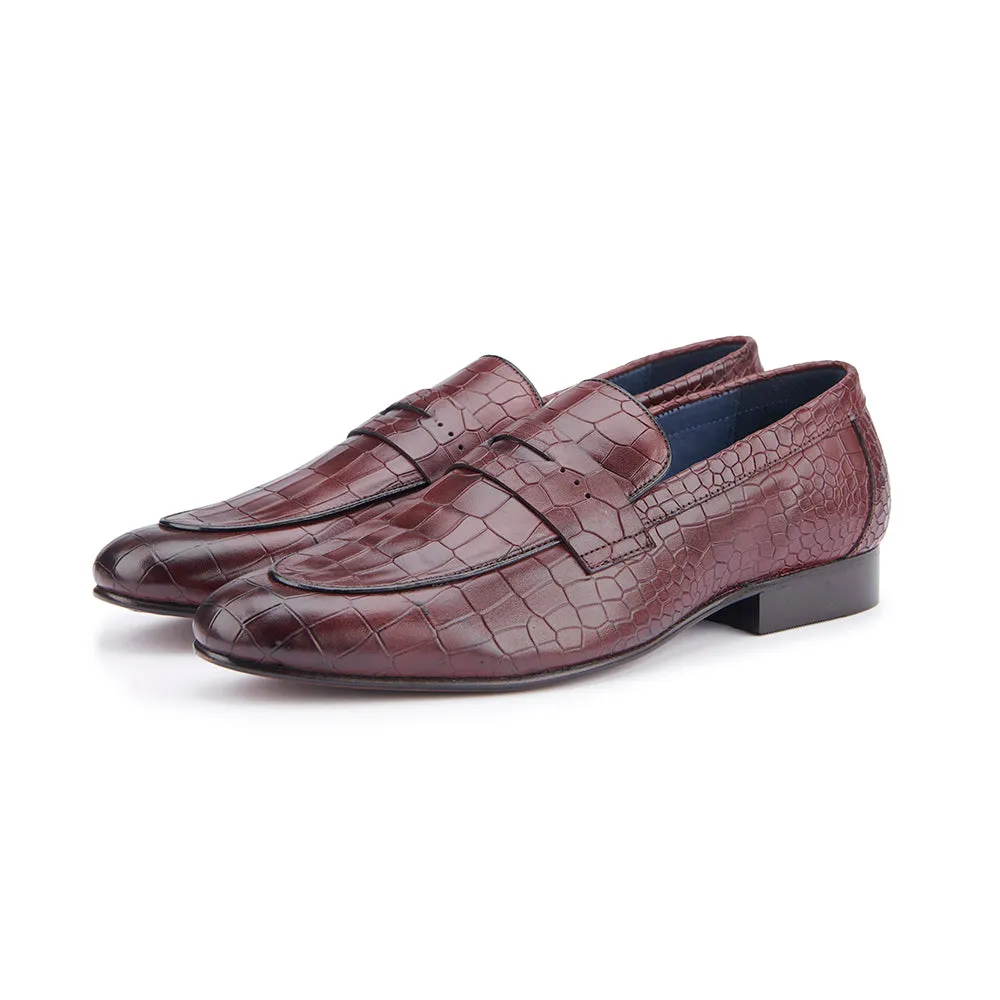 Fashion Week Croc Loafer - Burgundy