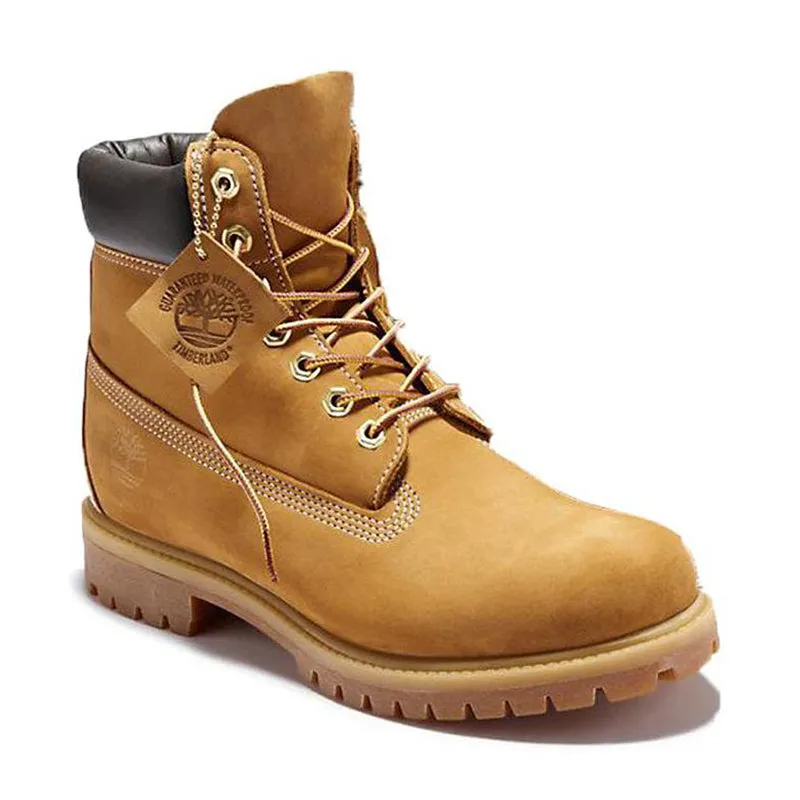 Men's 6" Premium Waterproof Wheat Traction Enhanced Base Anti-Friction