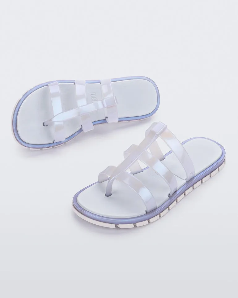 narrow-fit Path Slide - Blue/White